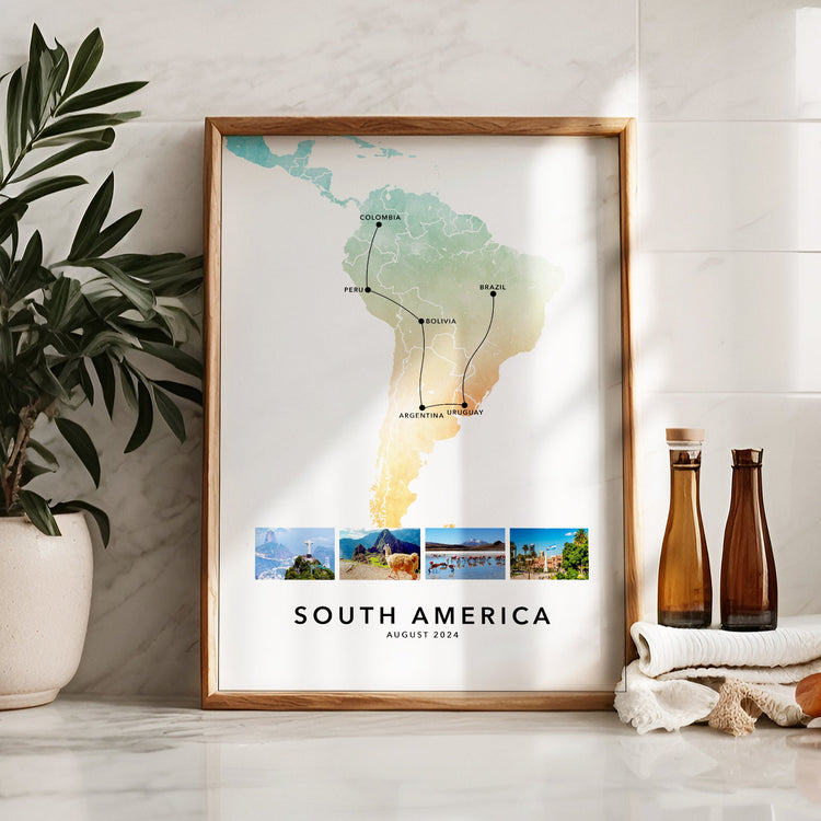 Custom Travel Map Posters
