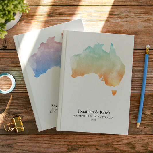 Australia Personalised Watercolour Travel Journal