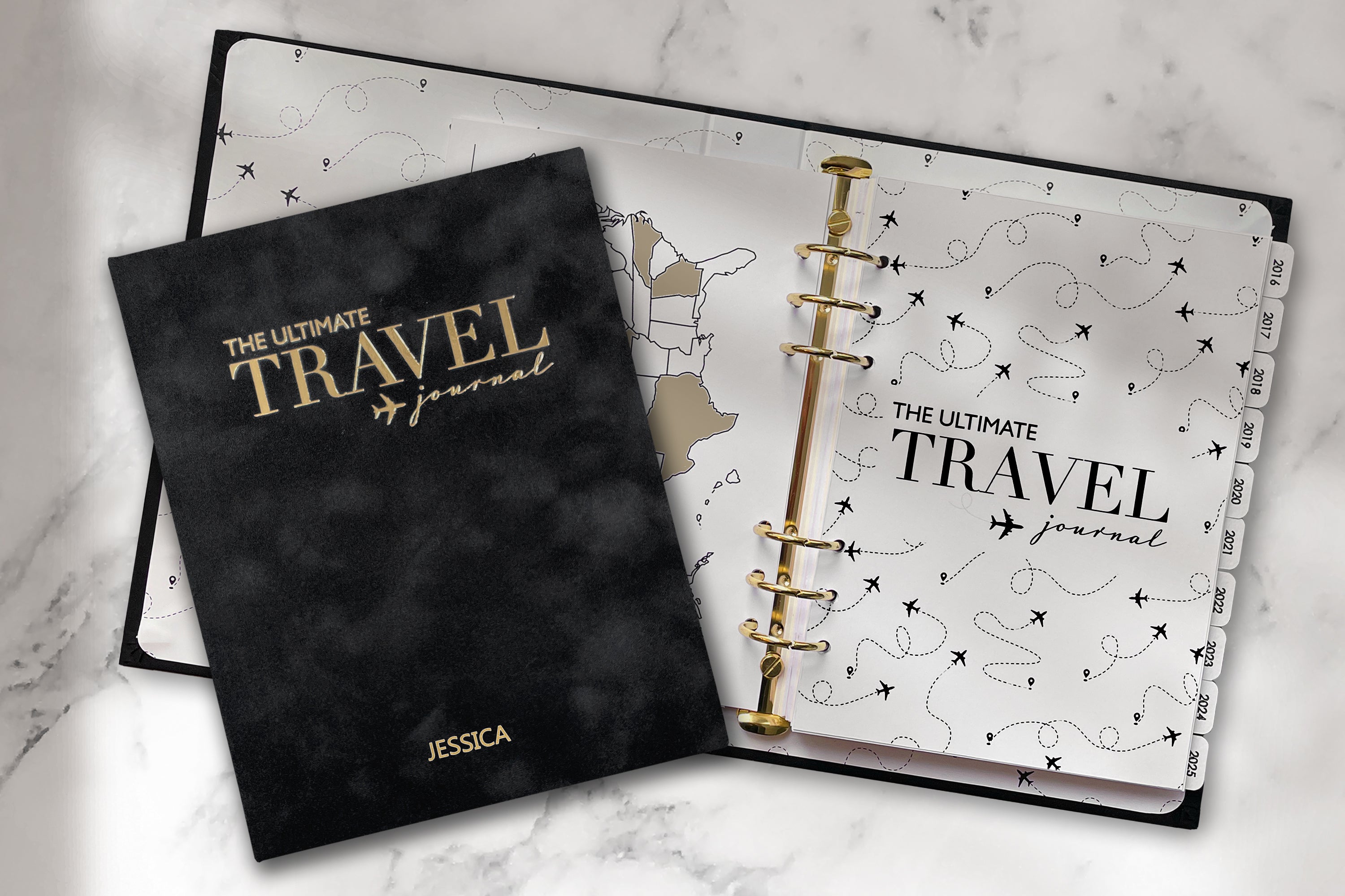 Ultimate Travel Journal Binder - Velvet Black – Travel Journal Company