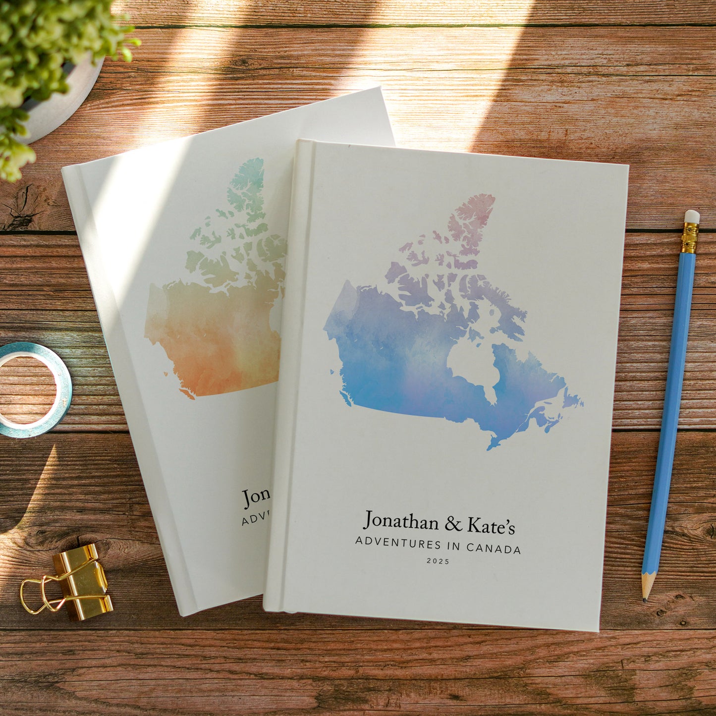 Canada Personalised Watercolour Travel Journal