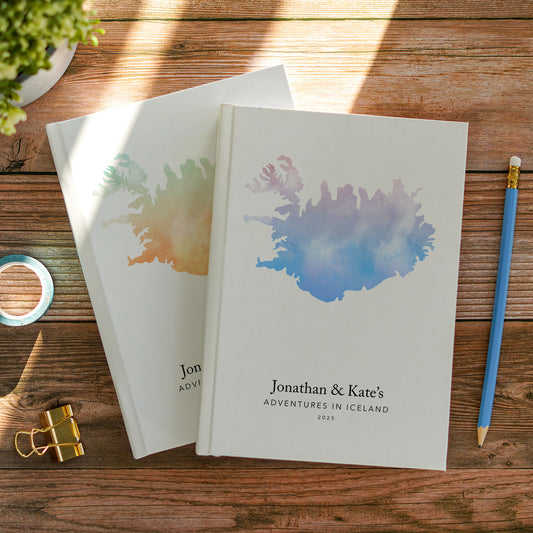 Iceland Personalised Watercolour Travel Journal