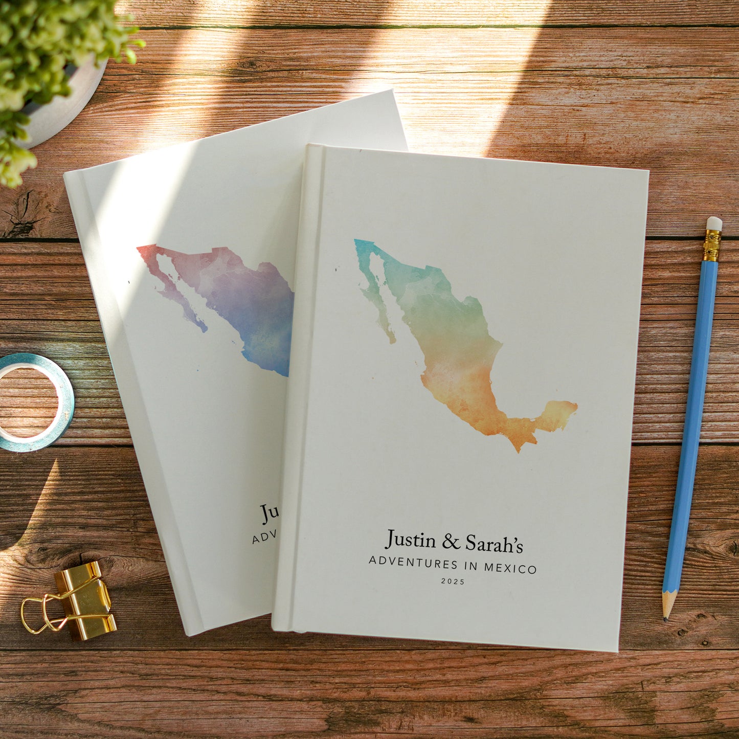 Mexico Personalised Watercolour Travel Journal