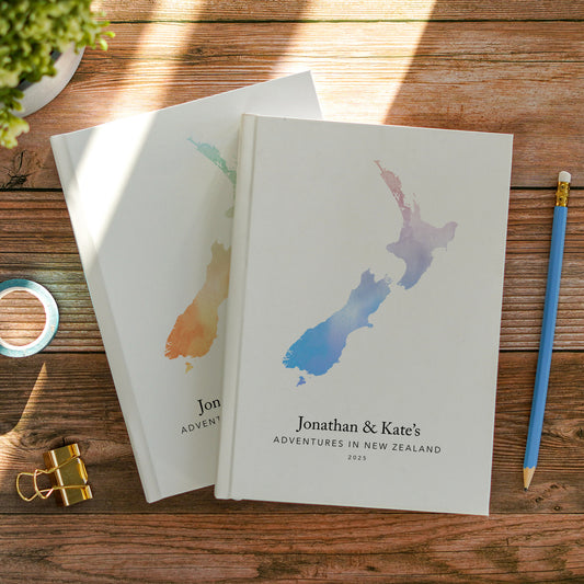 New Zealand Personalised Watercolour Travel Journal
