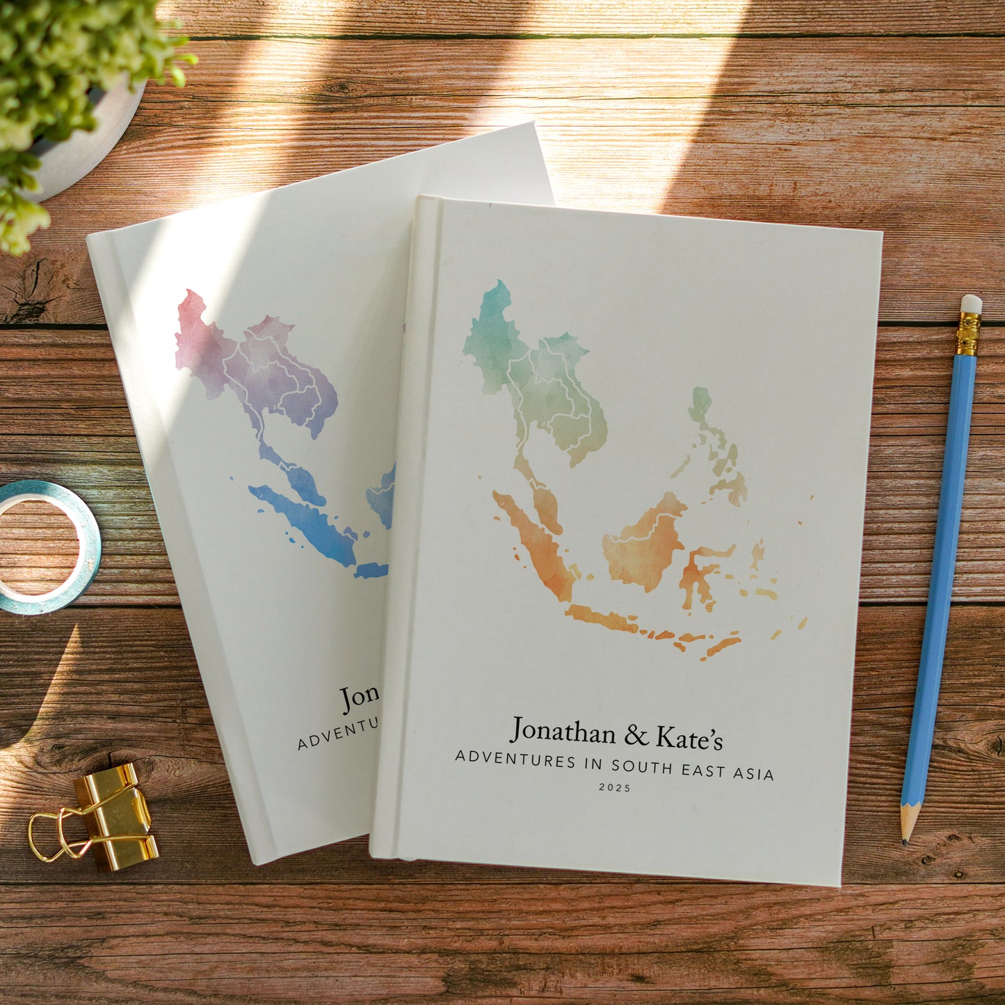 South East Asia Personalised Watercolour Travel Journal
