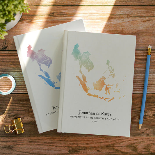 South East Asia Personalised Watercolour Travel Journal