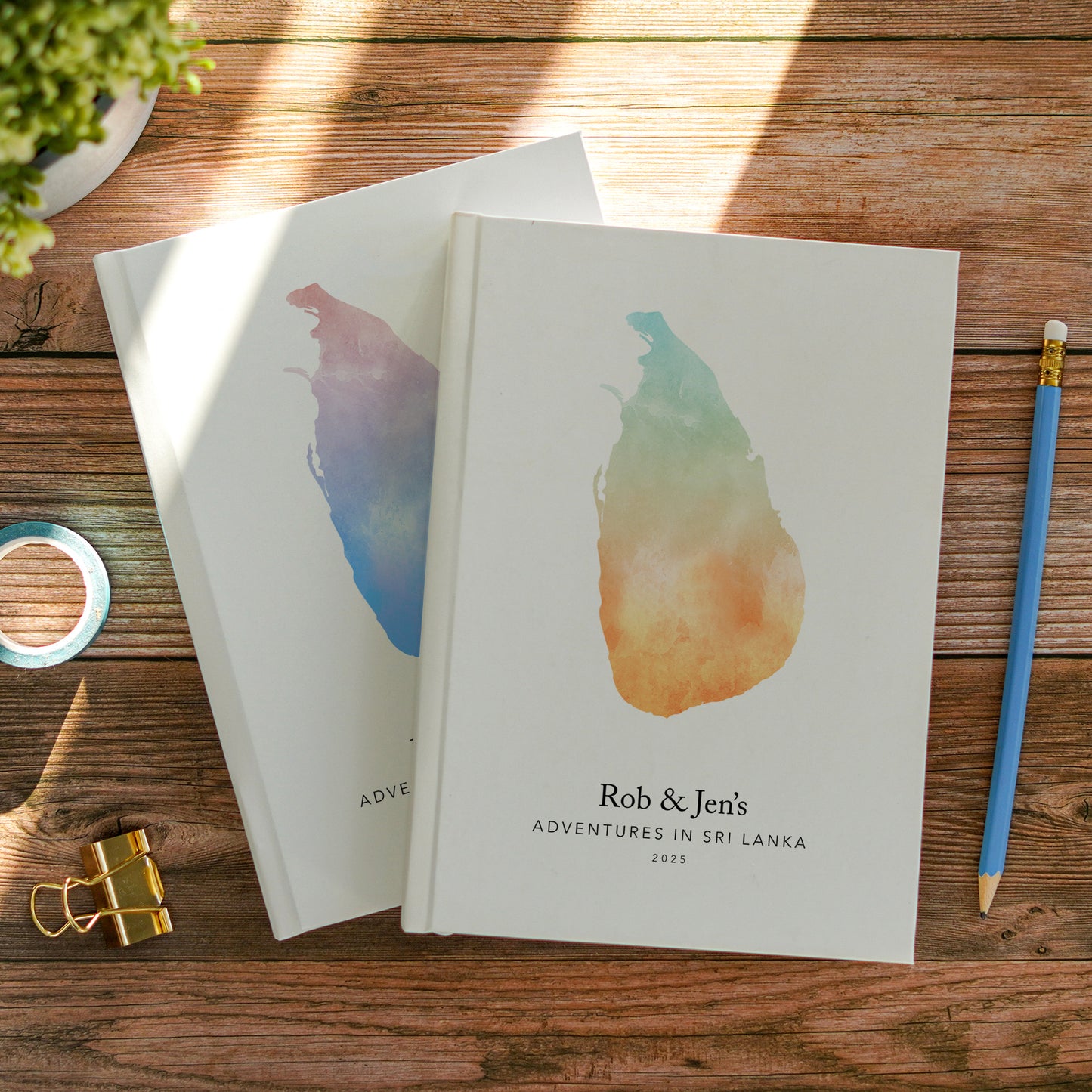 Sri Lanka Personalised Watercolour Travel Journal