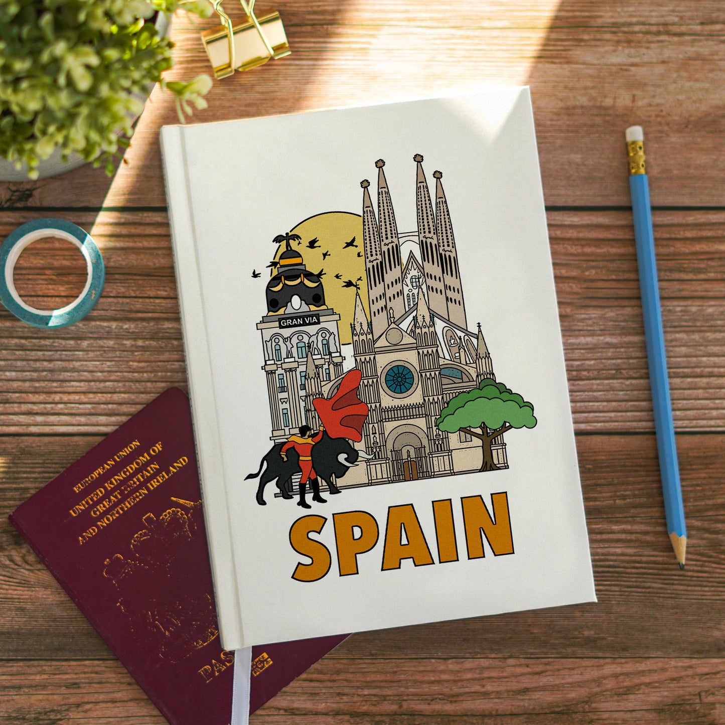 Spain Notebook Illustrated Travel Journal Series