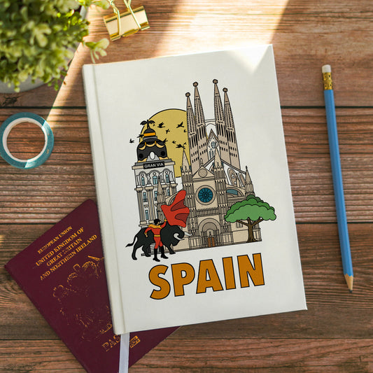 Spain Notebook Illustrated Travel Journal Series