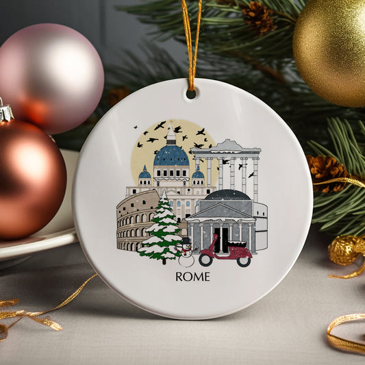 Rome Italy Personalised Christmas Tree Ornament