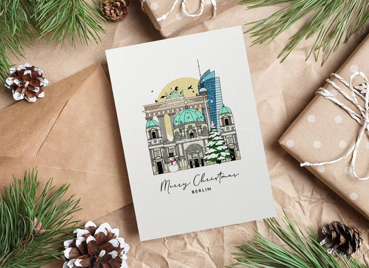 Berlin Personalised Christmas/Holiday Greeting Card
