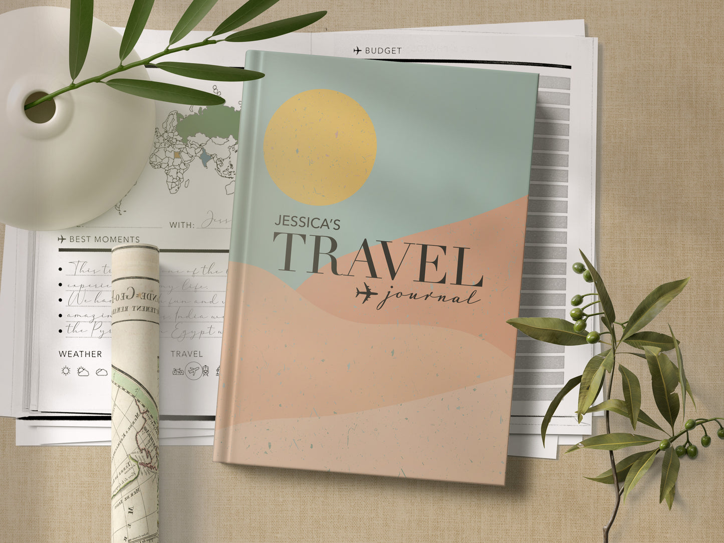 Dunes Personalised Travel Journal