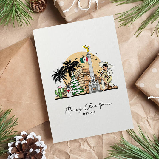 Mexico Personalised Christmas/Holiday Greeting Card
