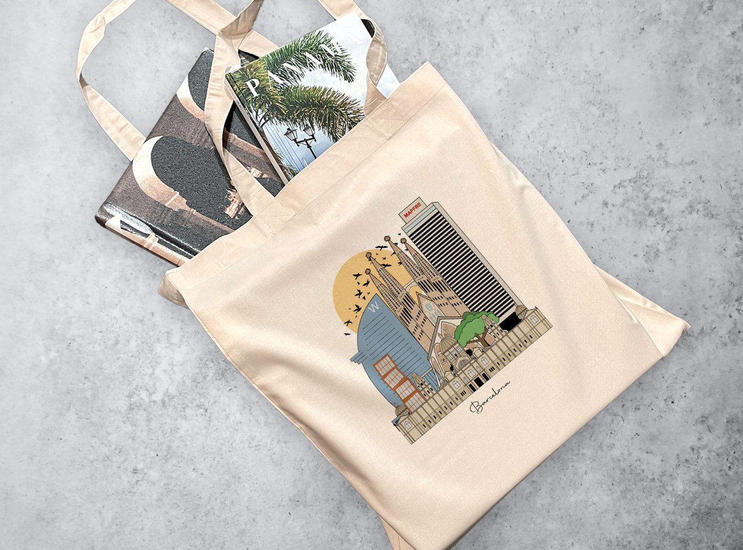 Barcelona Spain Personalised Tote Bag
