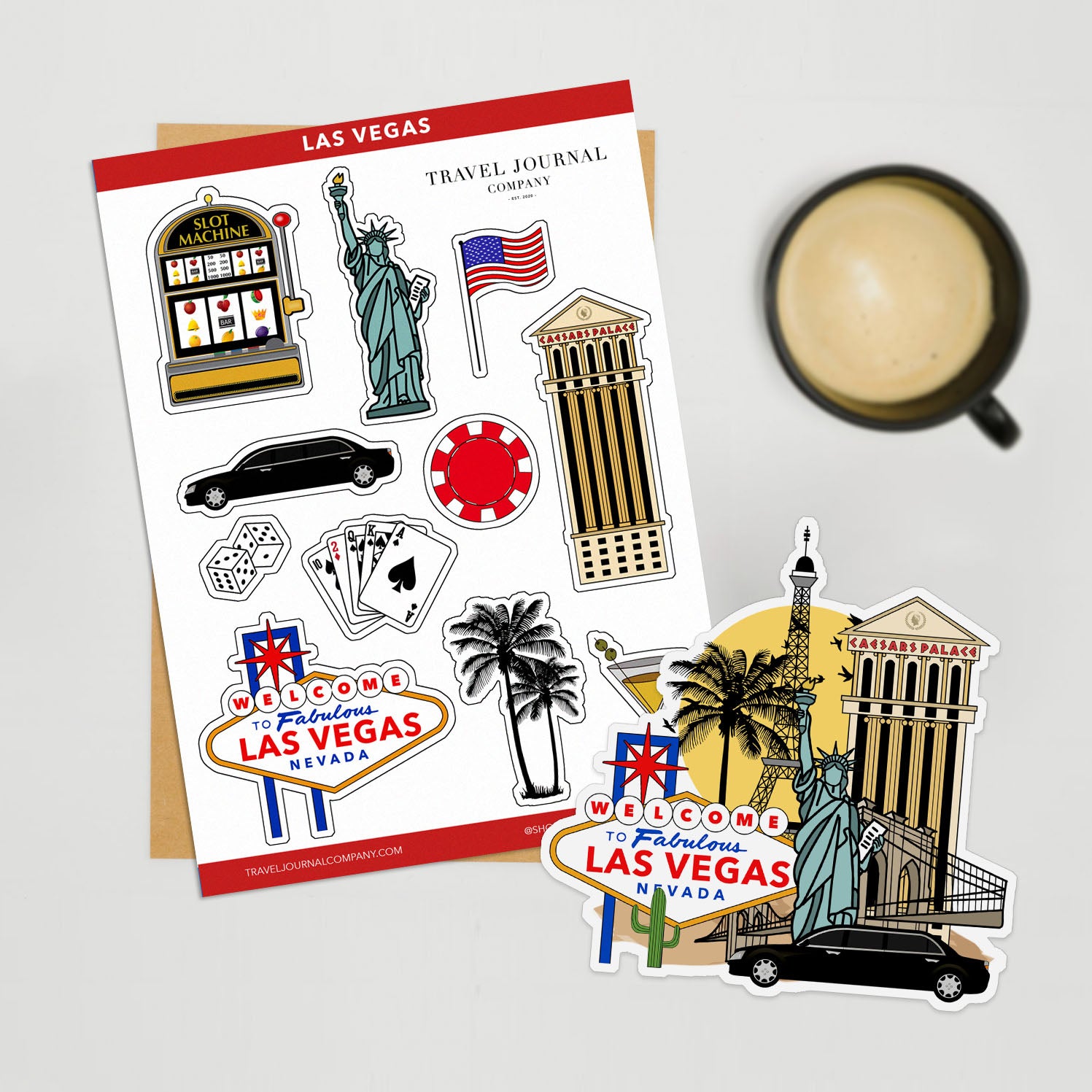 Las Vegas Travel Stickers – Travel Journal Company