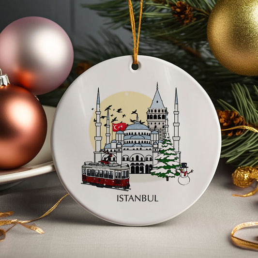 Istanbul Turkey Personalised Christmas Tree Ornament