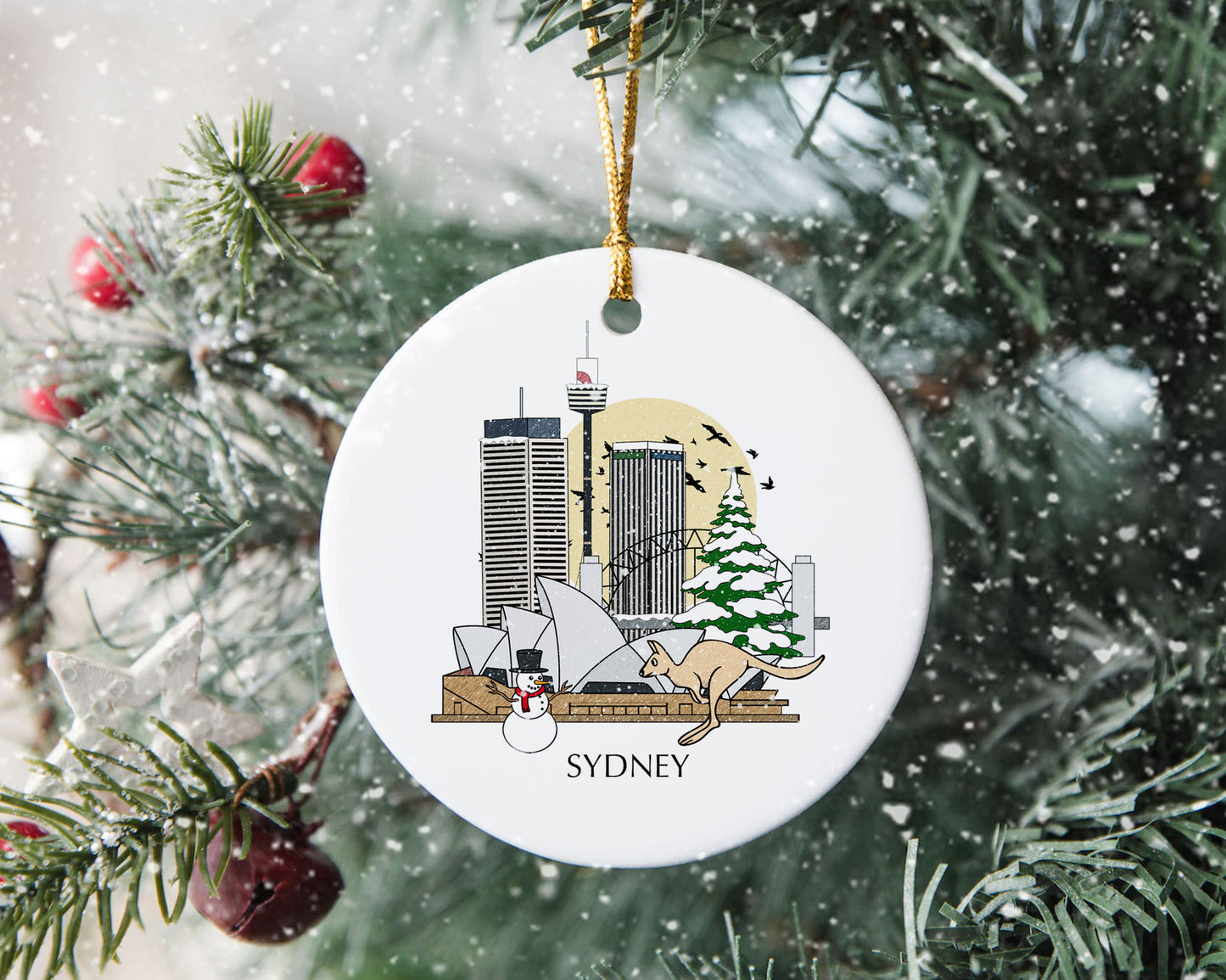 Sydney Australia Personalised Christmas Tree Ornament