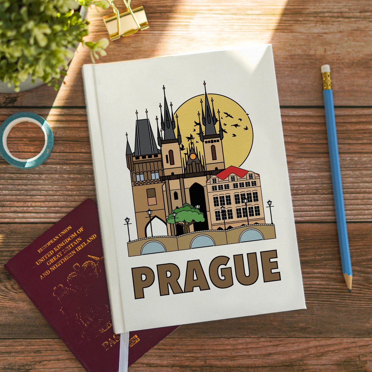 Prague Notebook Illustrated Travel Journal Series