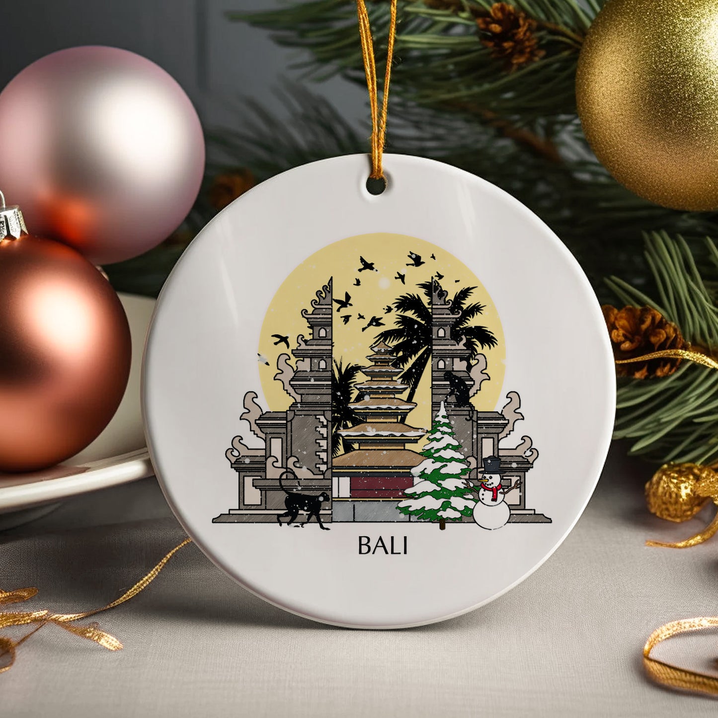 Bali Personalised Christmas Tree Ornament