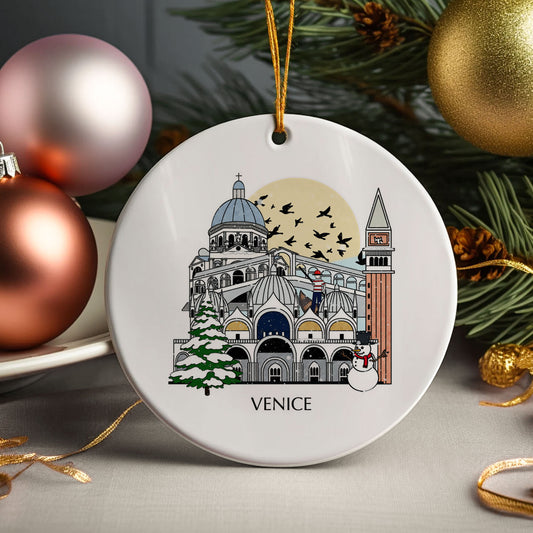 Venice Italy Personalised Christmas Tree Ornament