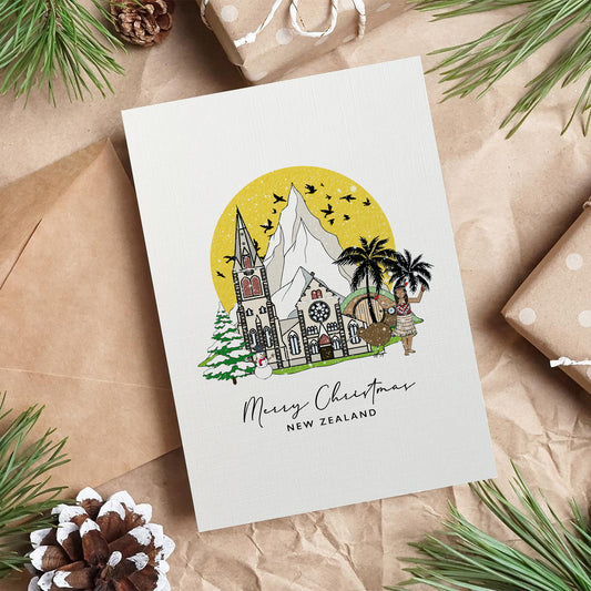 New Zealand Personalised Christmas/Holiday Greeting Card