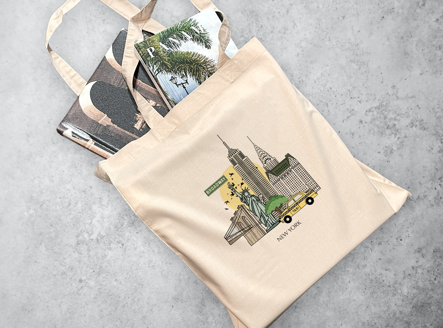 New York USA Personalised Tote Bag