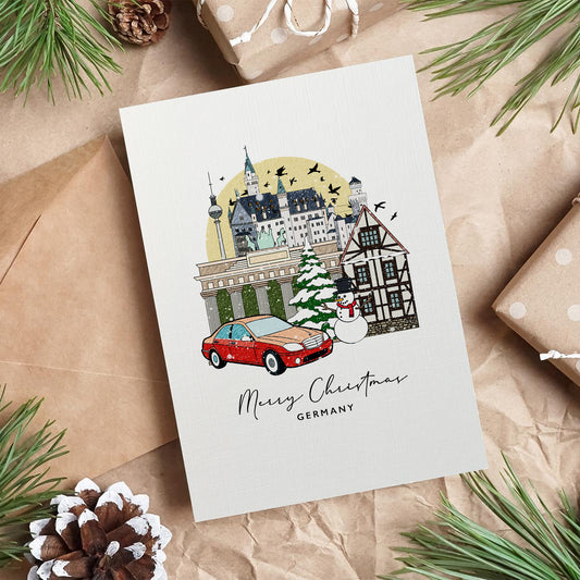 Germany Personalised Christmas/Holiday Greeting Card