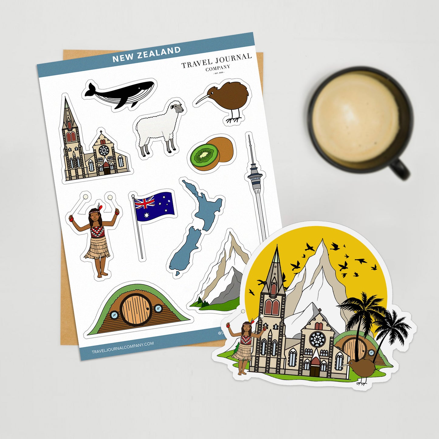 New Zealand Travel Stickers