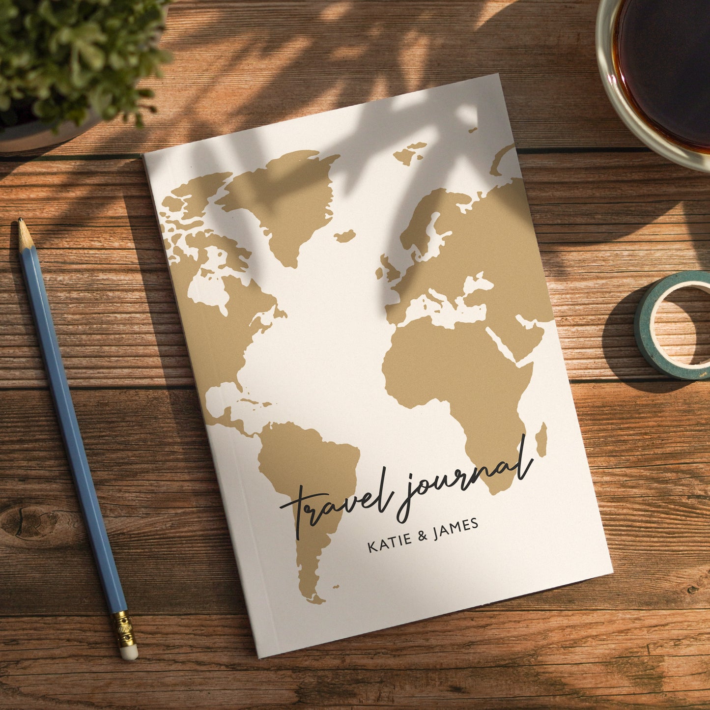 World Map Personalised Travel Journal