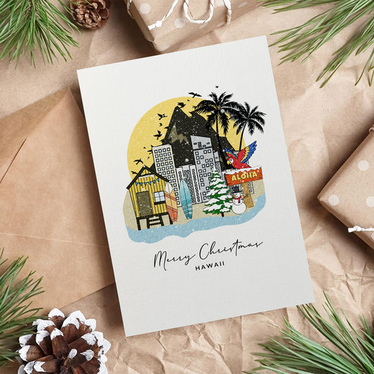 Hawaii Personalised Christmas/Holiday Greeting Card