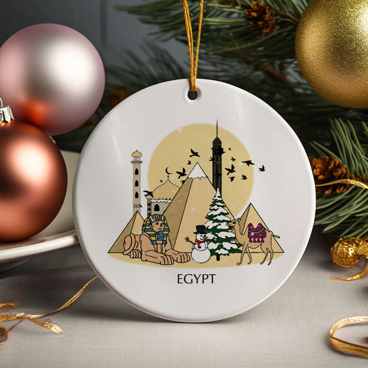 Egypt Personalised Christmas Tree Ornament