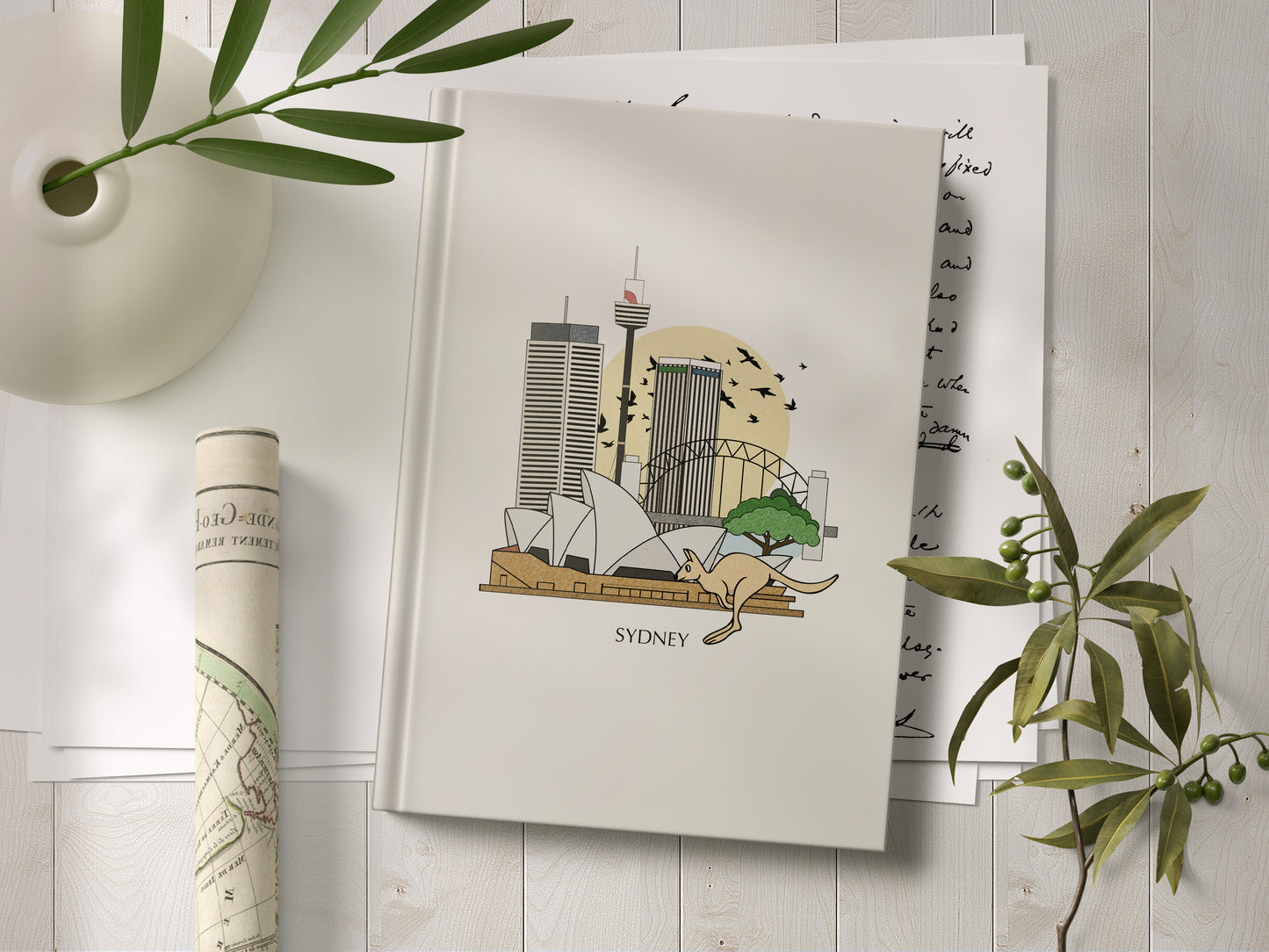 Sydney Personalised Illustrated Travel Journal/Notebook