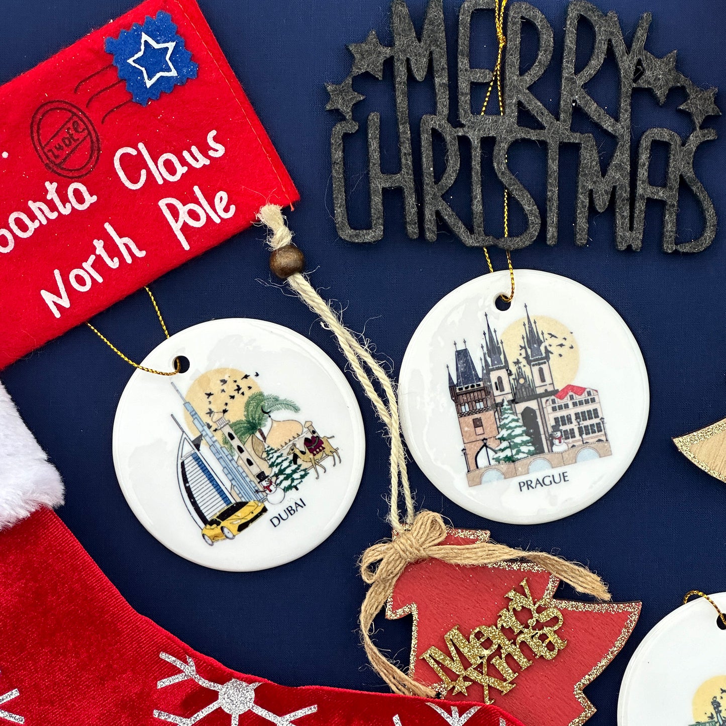 Lisbon, Portugal Personalised Christmas Tree Ornament