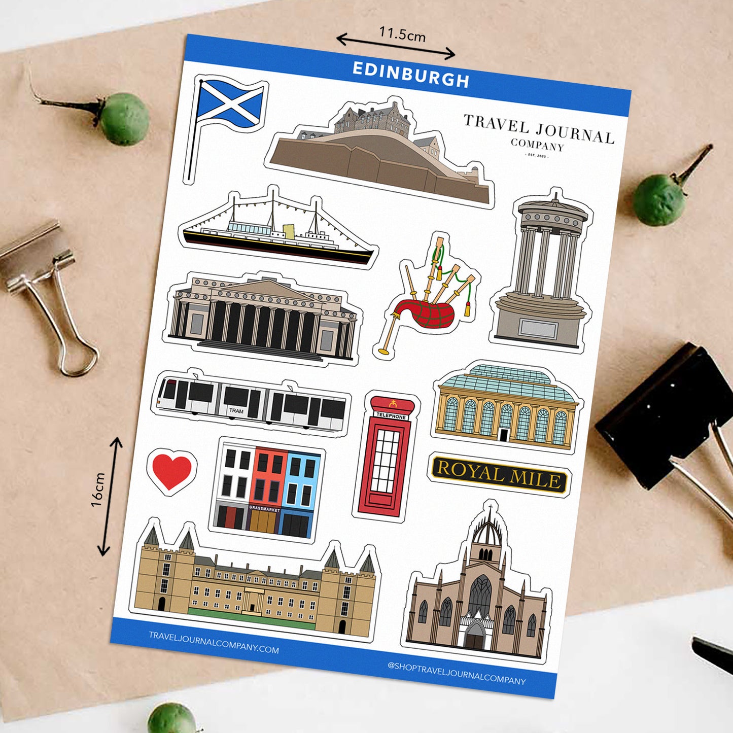 Edinburgh Travel Stickers