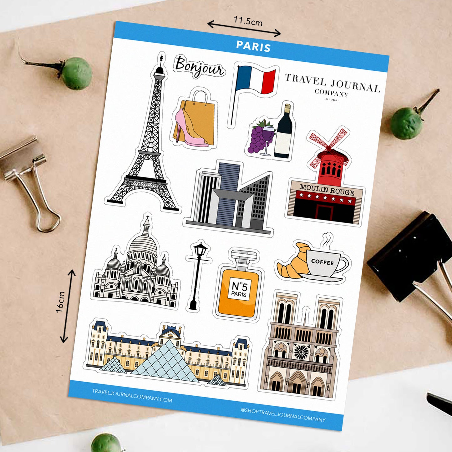 Paris Travel Stickers