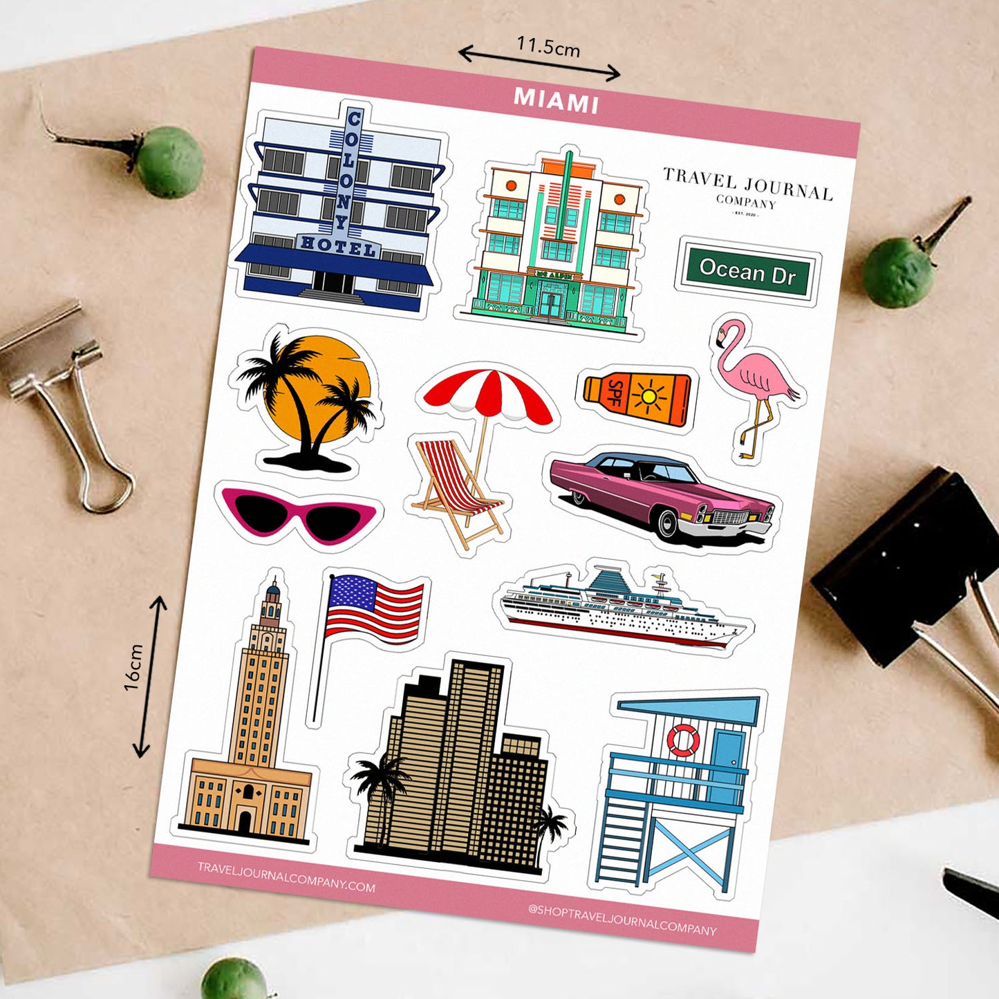 Miami Travel Stickers