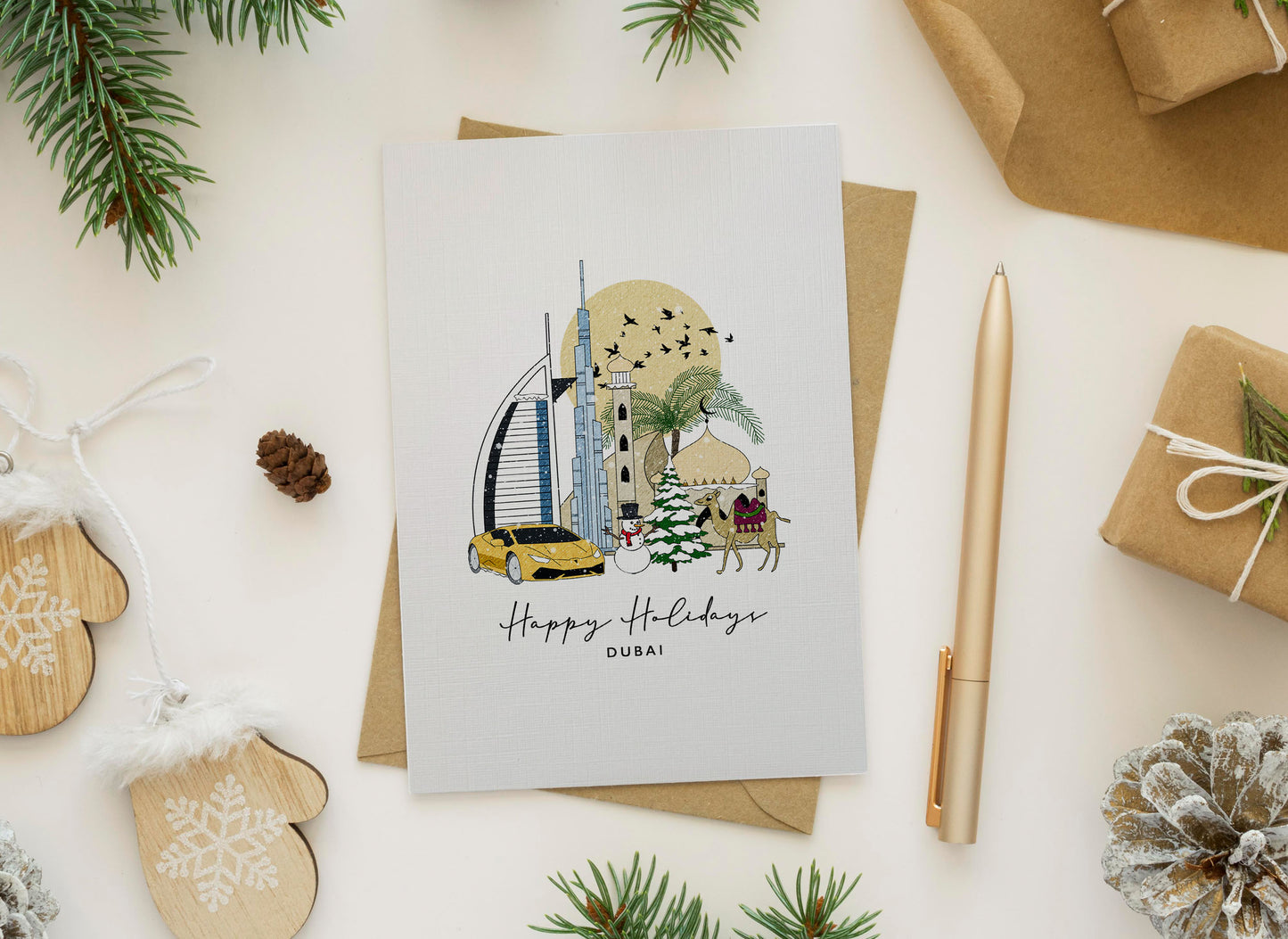 Dubai Personalised Christmas/Holiday Greeting Card