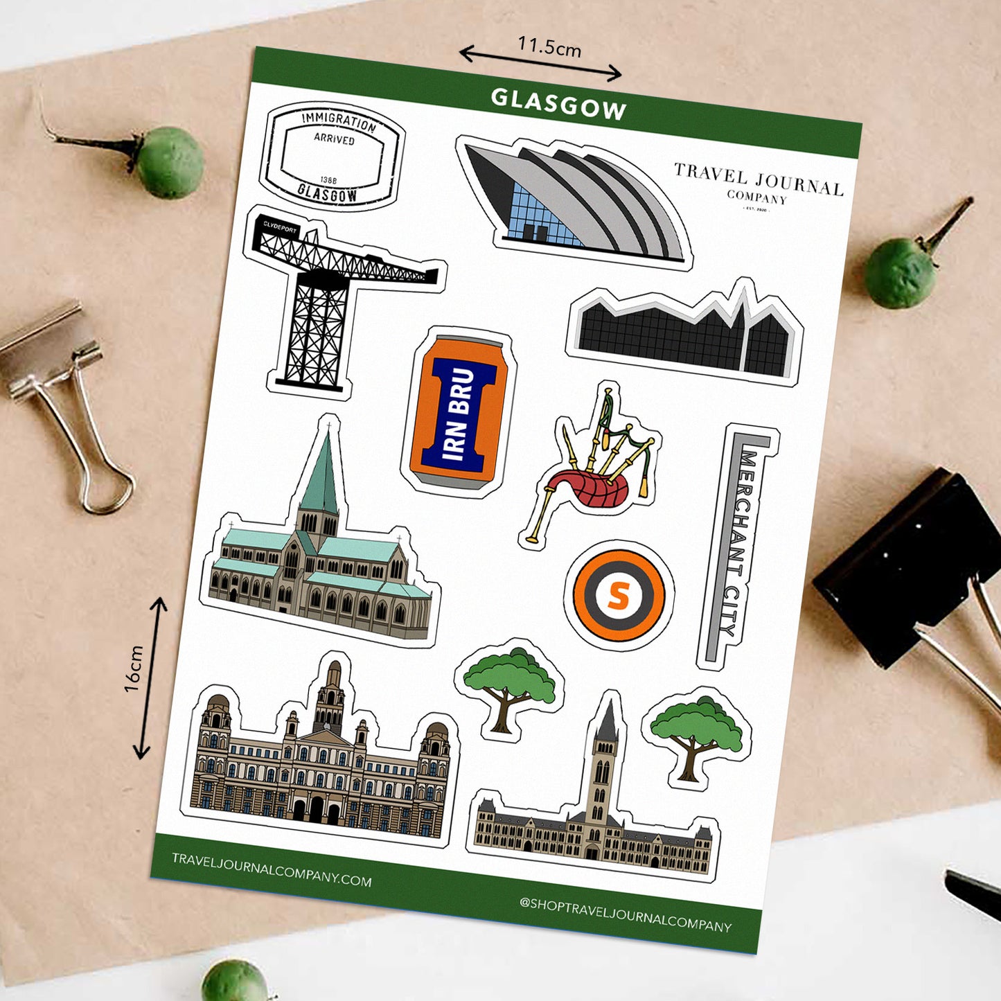 Glasgow Travel Stickers