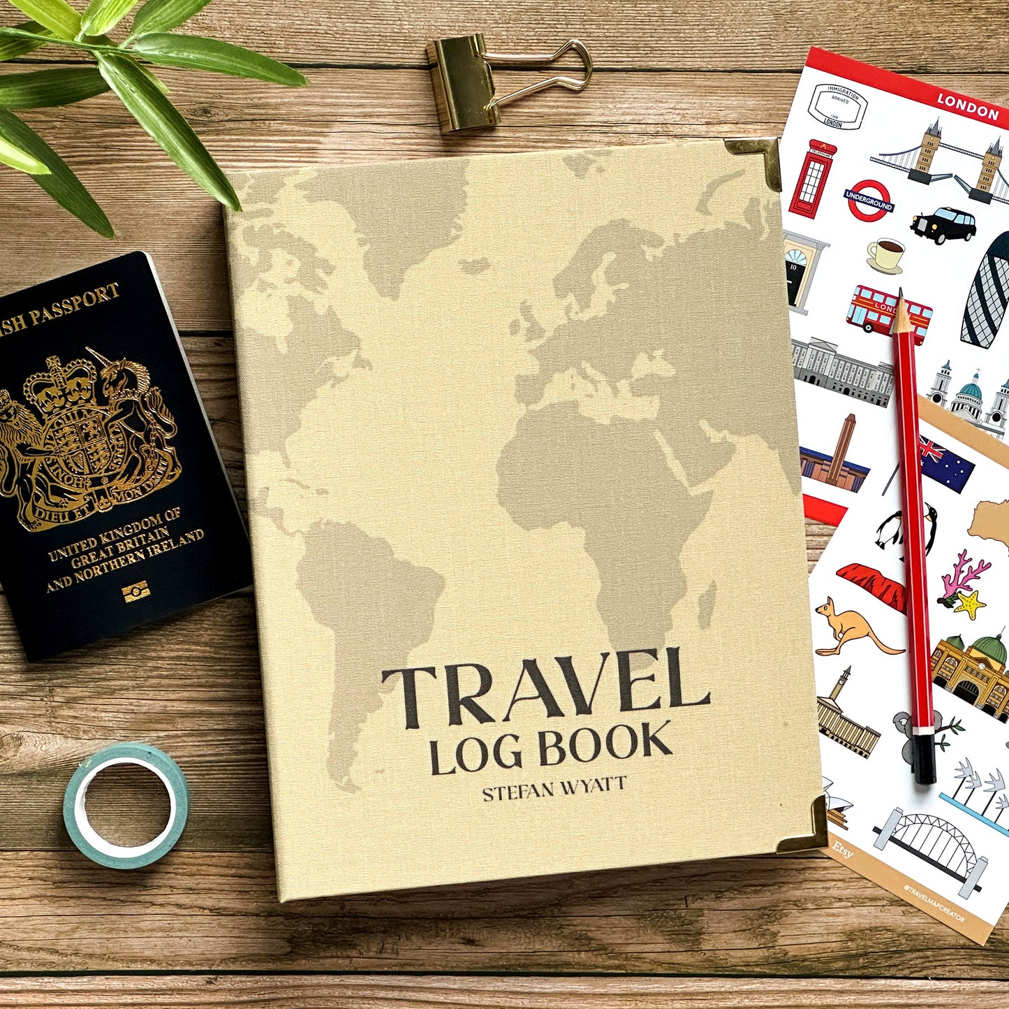 Travel Log Book Binder | Bucket List & Travel Journal