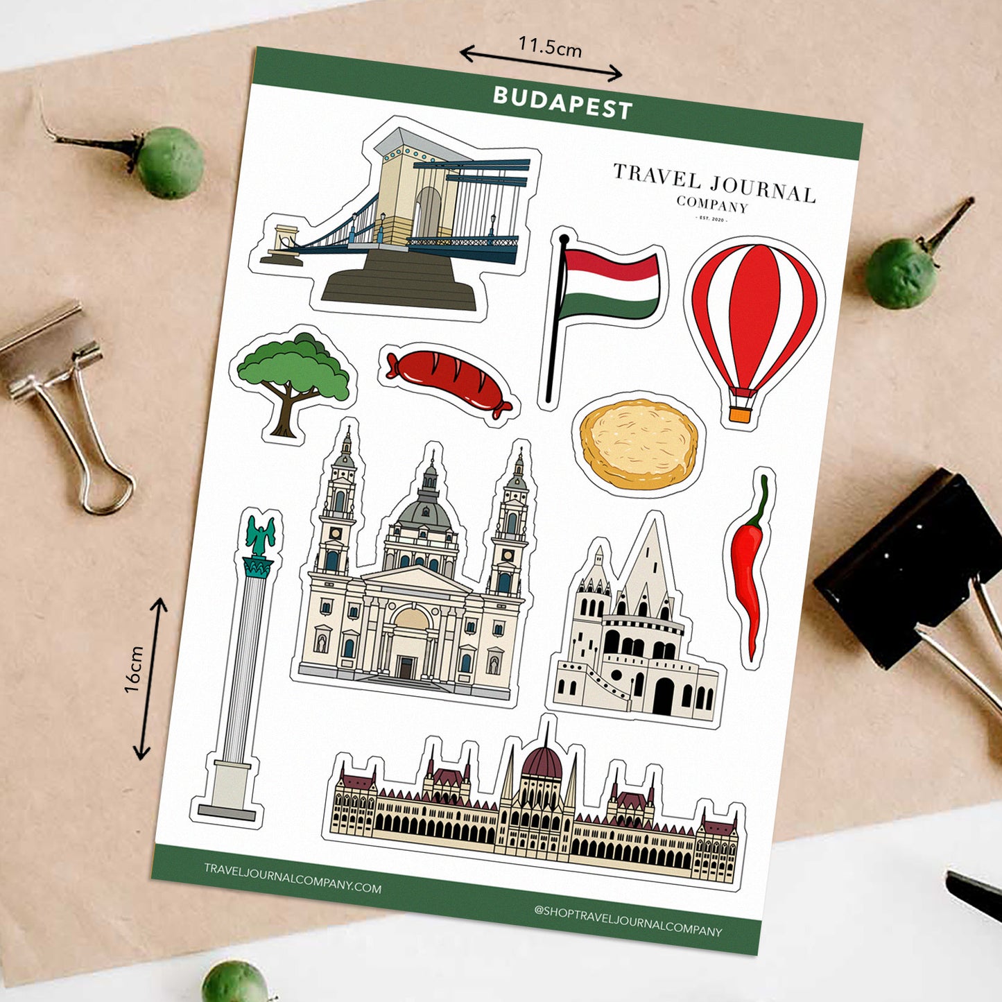 Budapest Travel Stickers