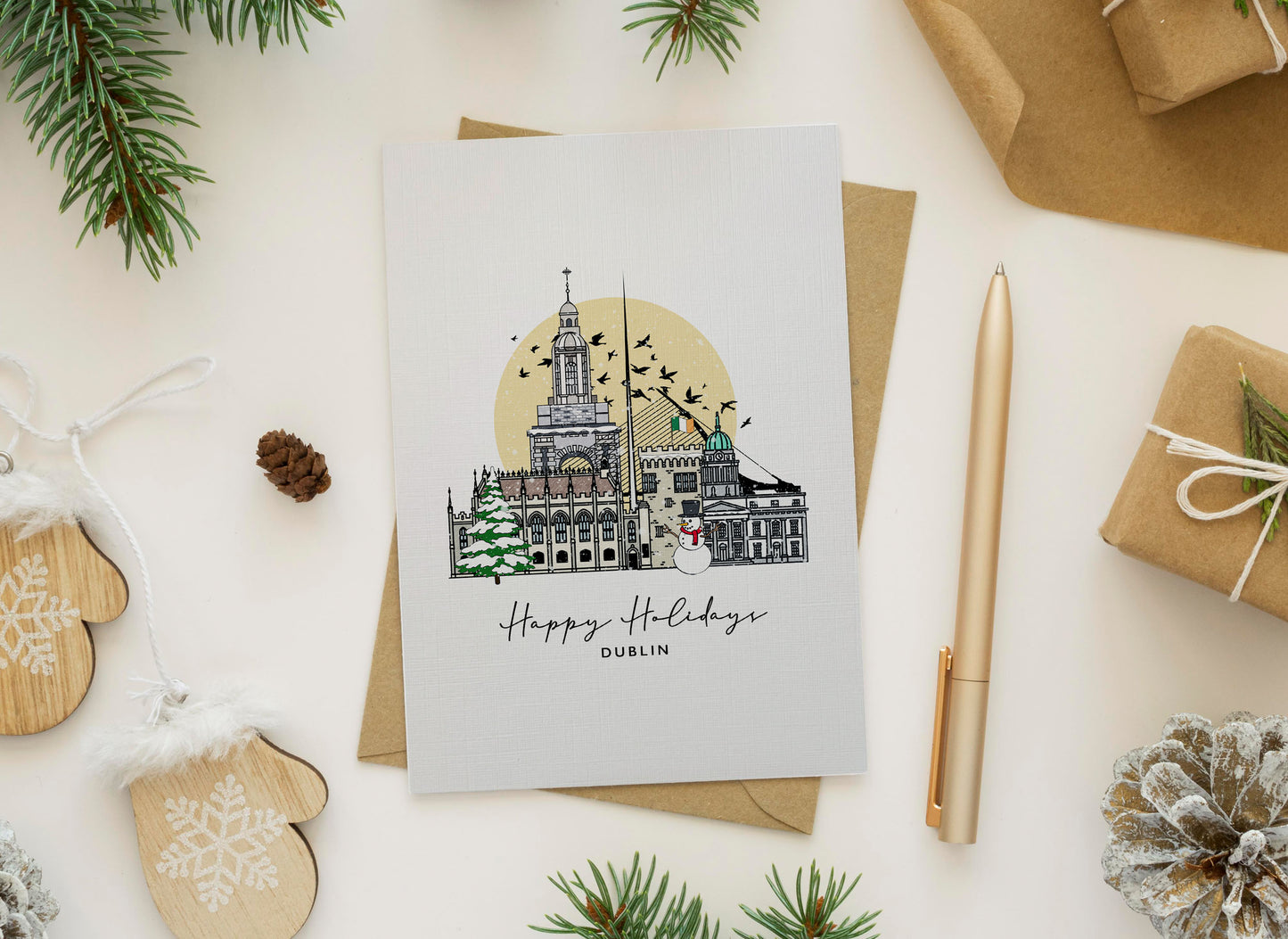 Dublin Personalised Christmas/Holiday Greeting Card