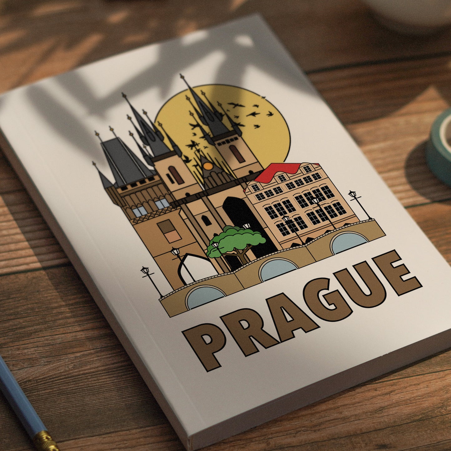 Prague Notebook Illustrated Travel Journal Series