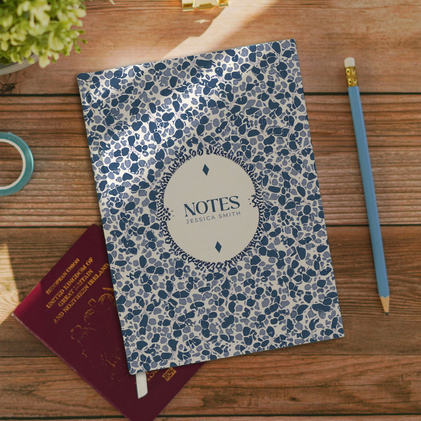 Pebbles Luxury Personalised Notebook/Diary/Journal