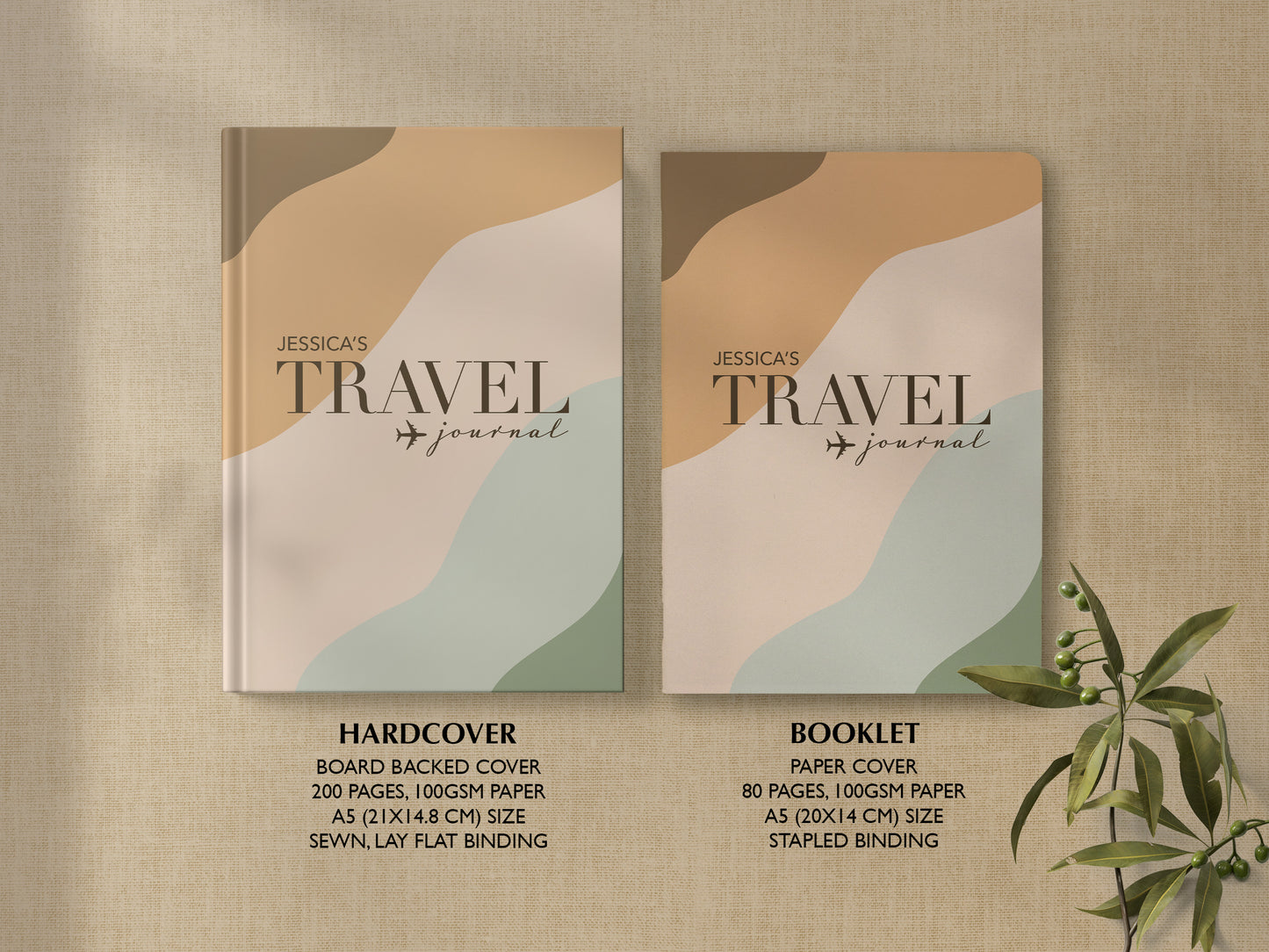 Swirls Personalised Travel Journal