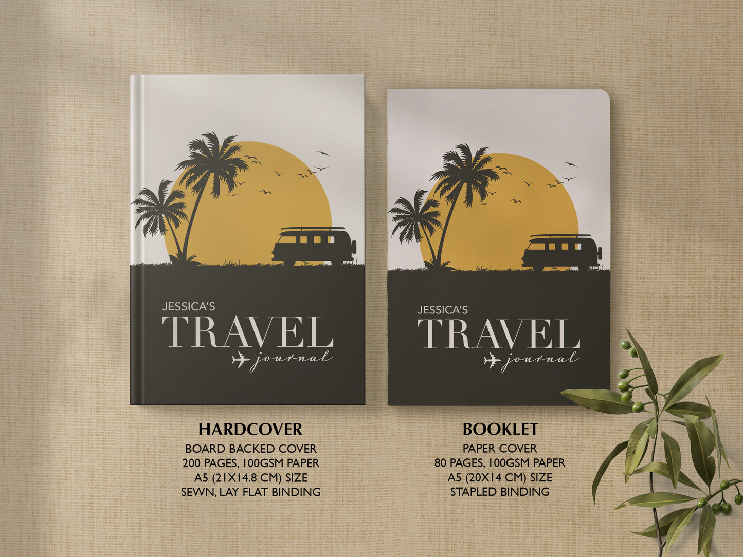 Sunset Personalised Travel Journal