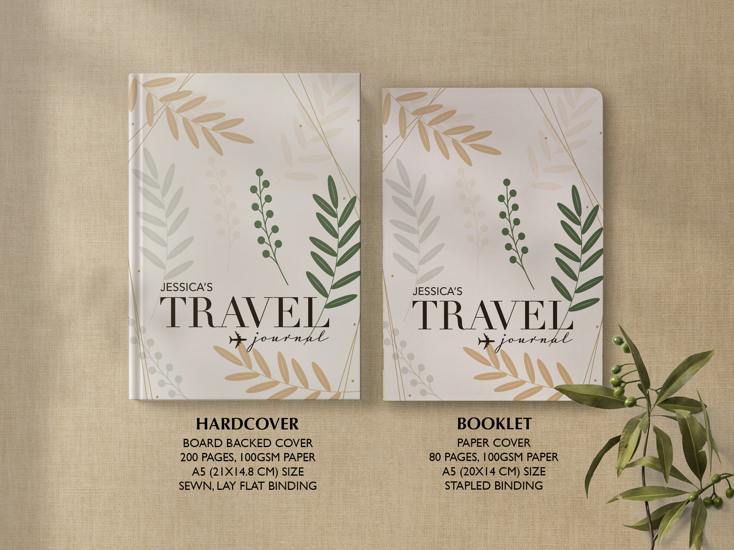 Leaves Personalised Travel Journal