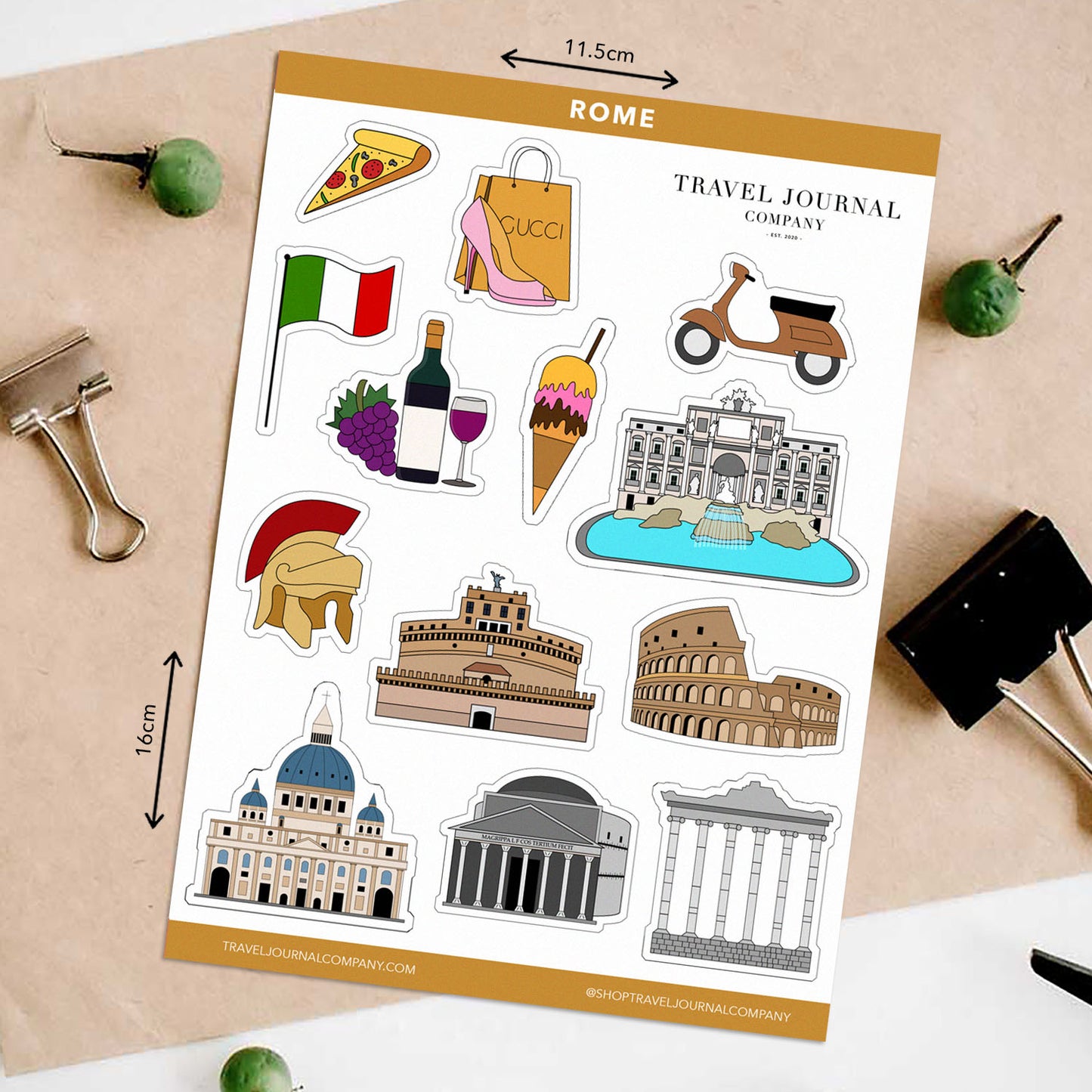 Rome Travel Stickers