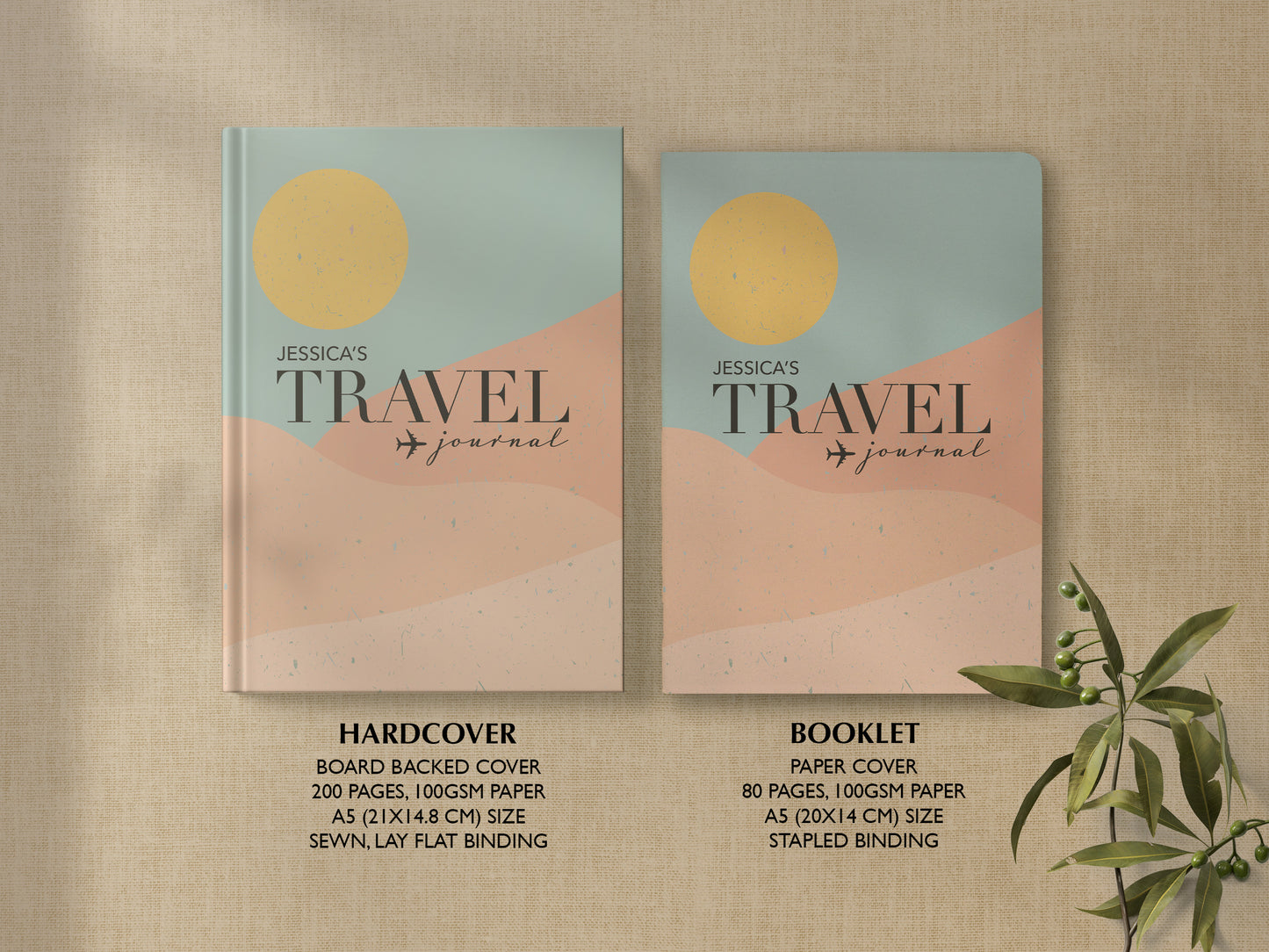Dunes Personalised Travel Journal