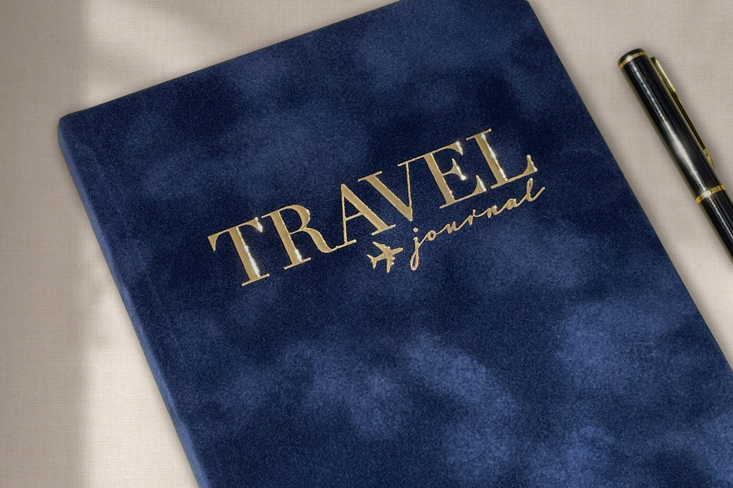 Luxury Velvet Foiled Personalised Travel Journal