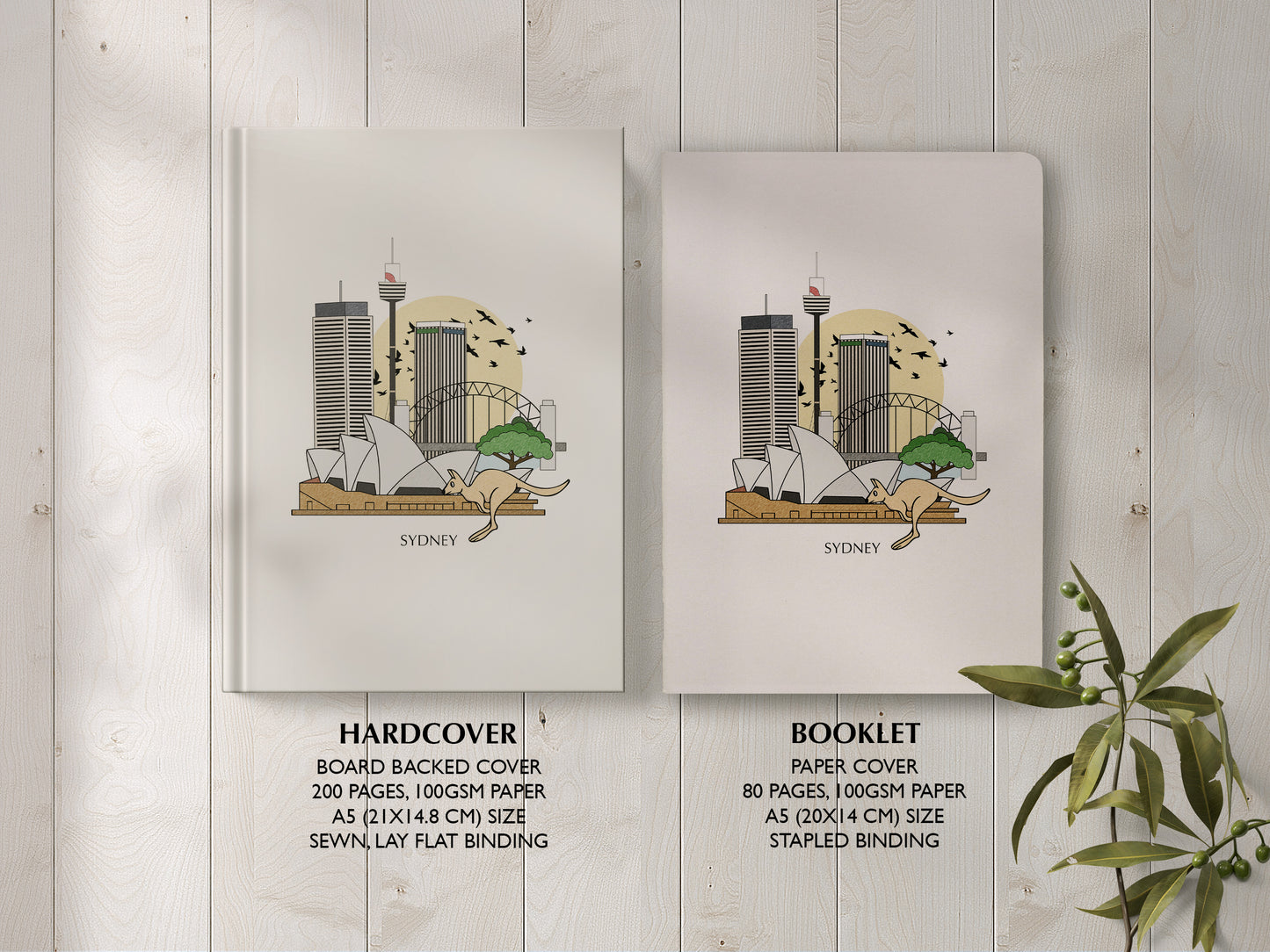 Sydney Personalised Illustrated Travel Journal/Notebook