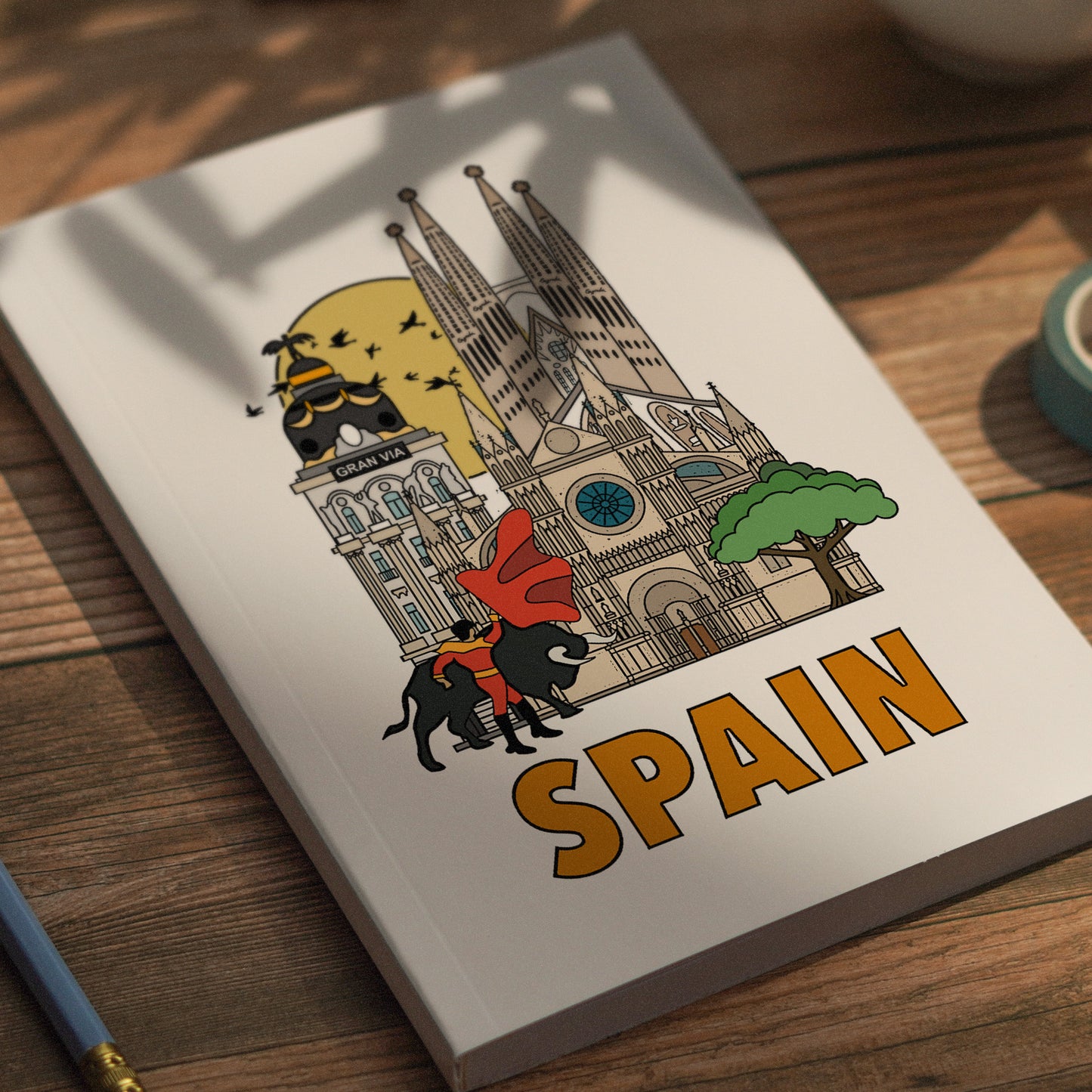 Spain Notebook Illustrated Travel Journal Series